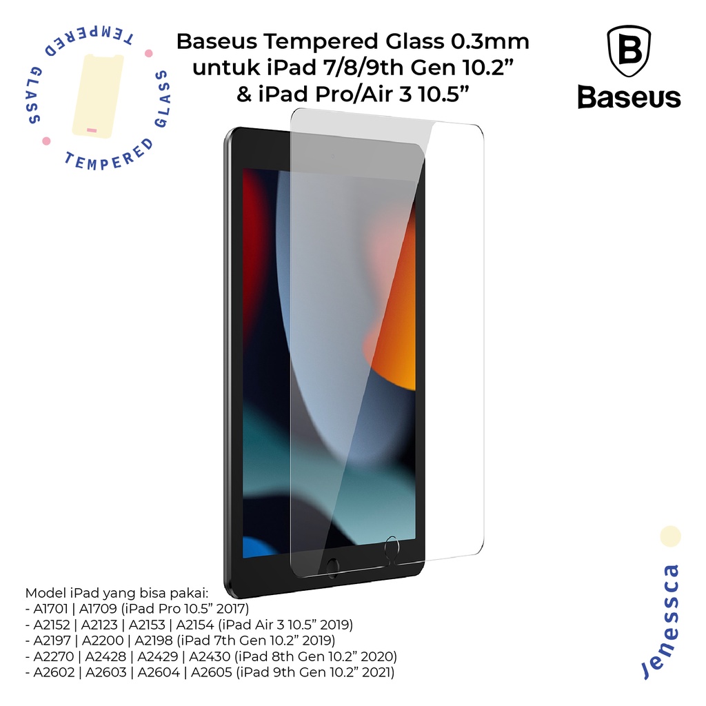 Baseus Tempered Glass iPad 5/6/Air 1/2/Pro 2 9.7 Screen Protector 0.3mm