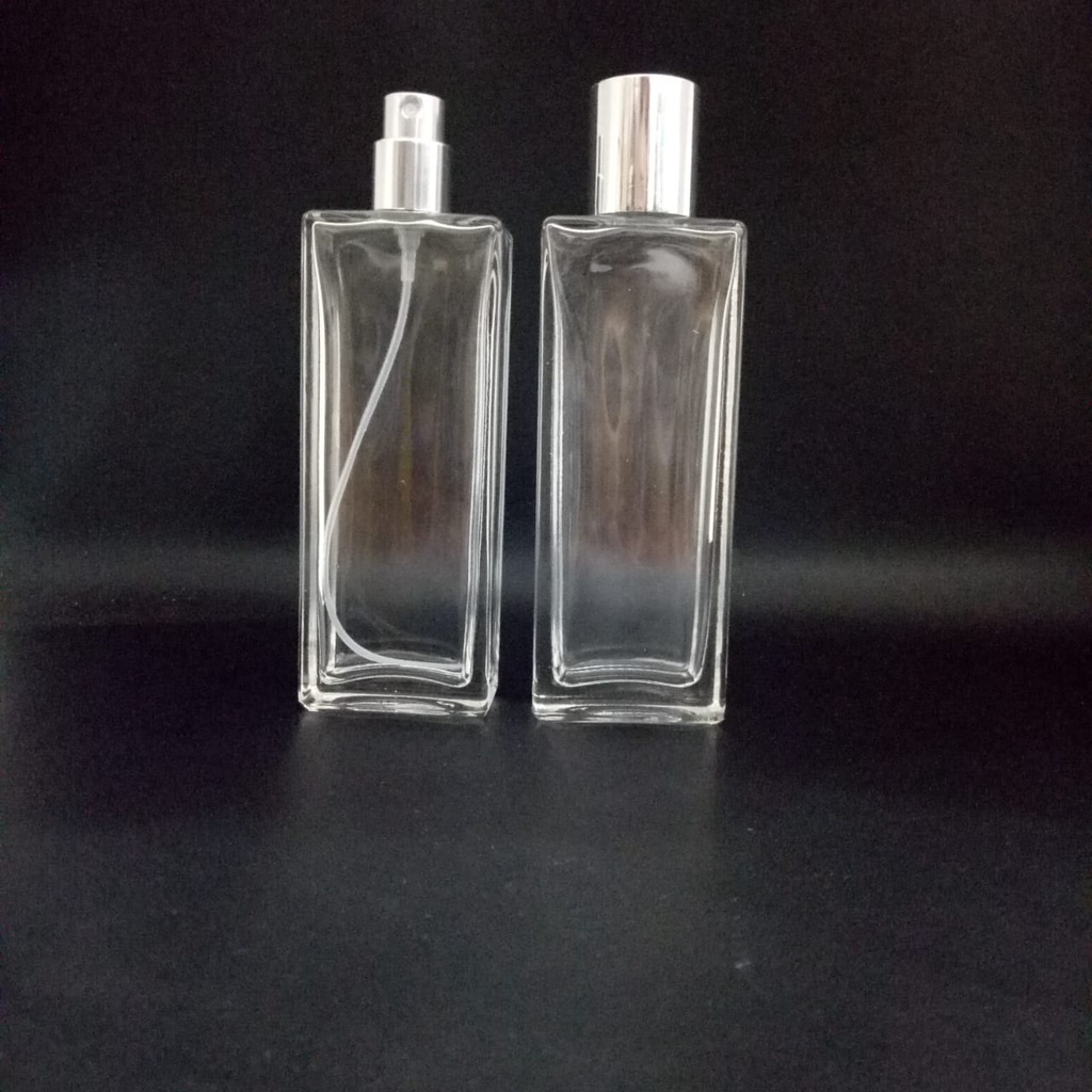 Botol Parfum V231 60ml semi press silver cap 28 mm