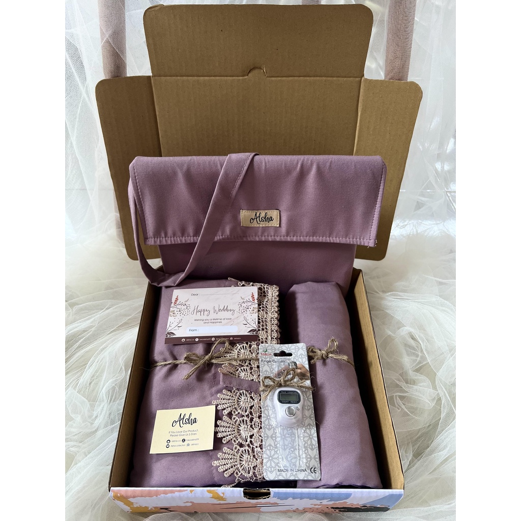 Hampers Mukena Dewasa Kado Mukenah Sultan 2 in 1 Gift Box