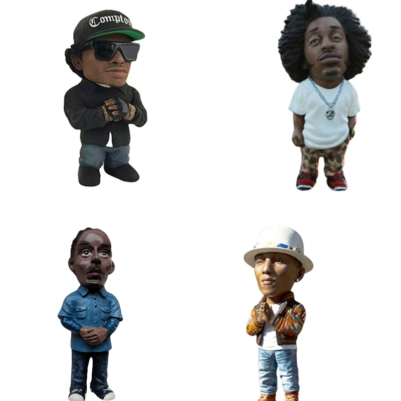 Hip Hop Rapper Bro Shakur Snoop Dogg Action Figure Untuk Penggemar Musik, Patung Ukiran Tangan Dan Berwarna Tangan