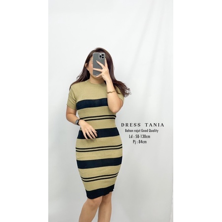 MDLV ~ BAJU RAJUT DRESS TANIA RAJUT // STRIPE DRESS RAJUT // CASUAL DRESS // FASHION WANITA