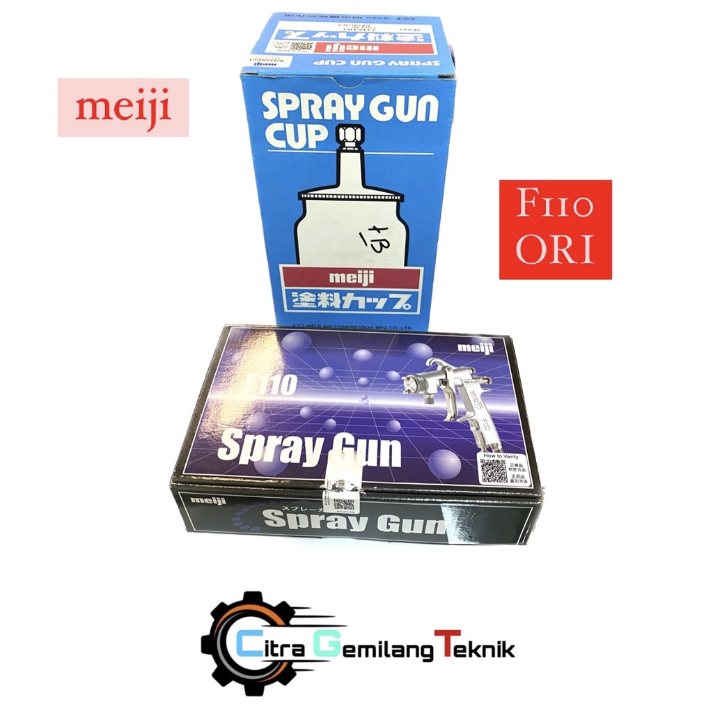 spray gun Meiji japan F110 tabung bawah original Jepang