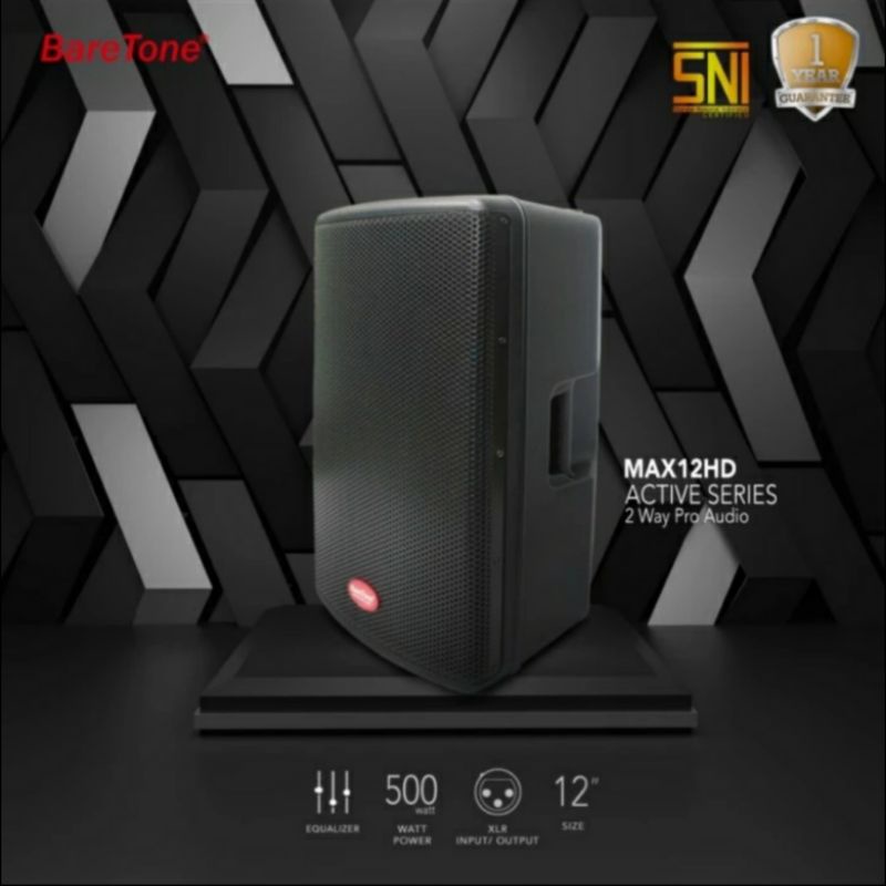 speaker aktif 12 inch original baretone max12hd speaker active karaoke