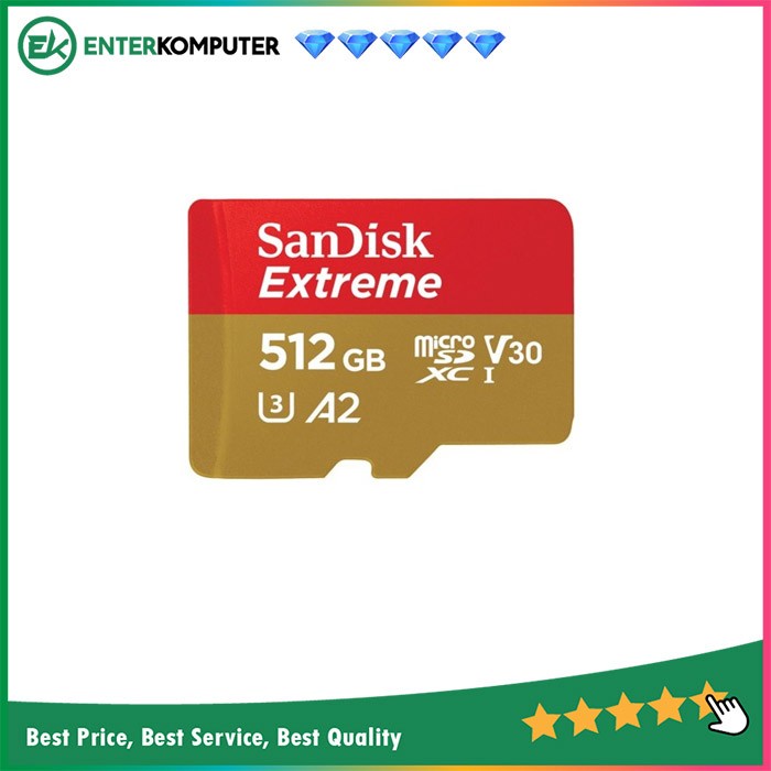 Sandisk MicroSDXC Extreme 512GB U3 A2 4K V30 - SDSQXAV-512G
