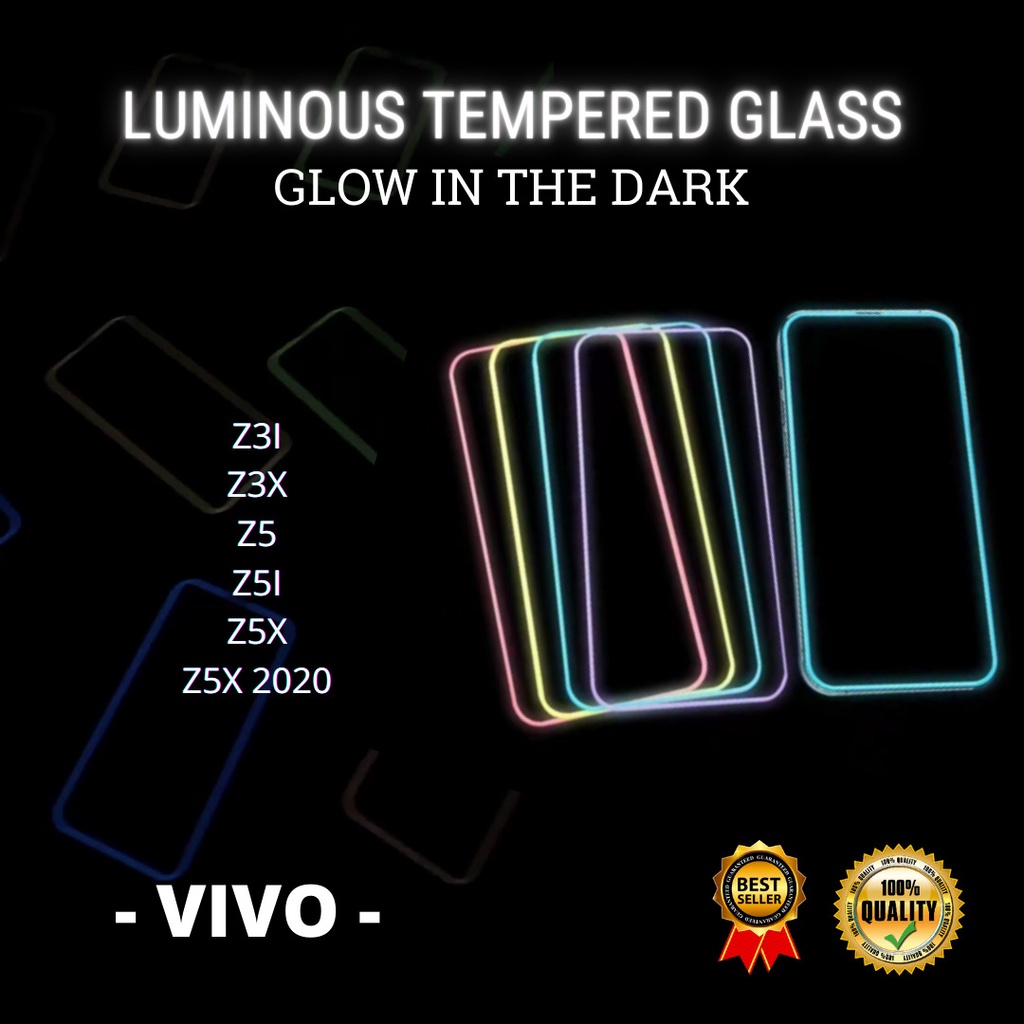 TEMPERED GLASS LUMINOUS GLOW IN DARK GOOD QUALITY  &lt;READY BANYAK TIPE HP&gt; Z3I-Z3X-Z5-Z5I-Z5X-Z5X 2020