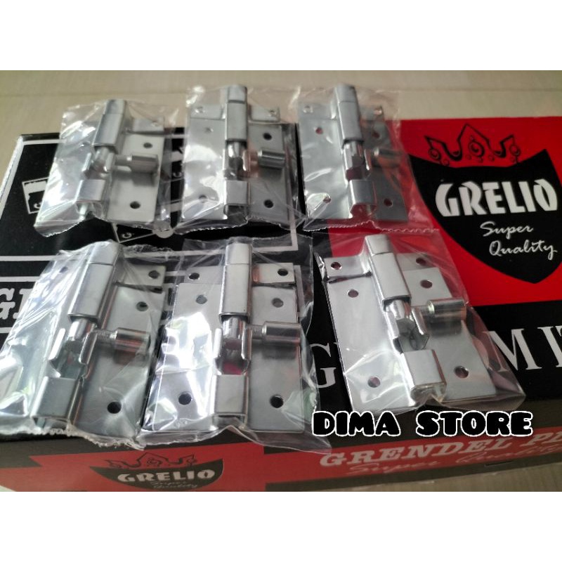 ( 6 pcs ) Termurah Grosir Grendel Plat 2" Pintu Rumah Slot Pengunci Pintu Bahan Chrome Kuat Dan Awet