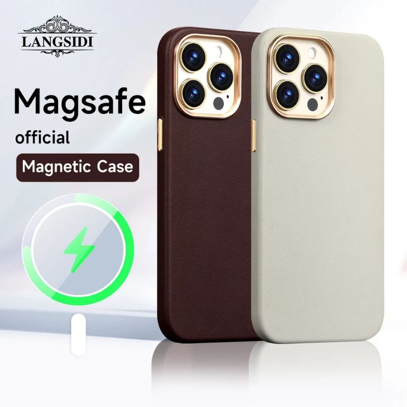 LANGSIDI Leather Case iPhone 14 Pro / 14 Pro Max With MagSafe Magnetic