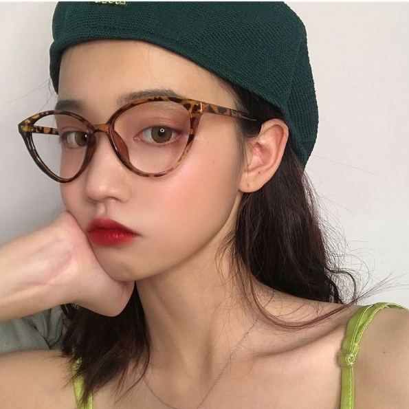 BAJ Kacamata Korea Wanita Anti Radiasi Hp dan Komputer Wanita Fashion Cat Eye Eyeglasses AR02 Korea Style 6605 Kaca Mata Wanita Fashion Mata Kucing Eyeglasses Versatile Retro KC045