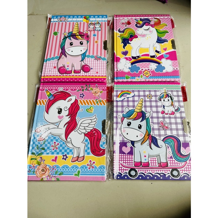 

Buku diary gembok motif unicorn satuan OLS76