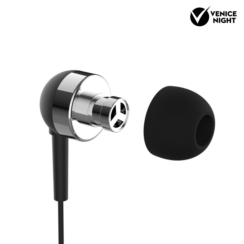 (VNEP) (Berkabel) Universal 3.5mm Plug In-Ear Kebisingan Membatalkan HiFi Earphone Olahraga Headset