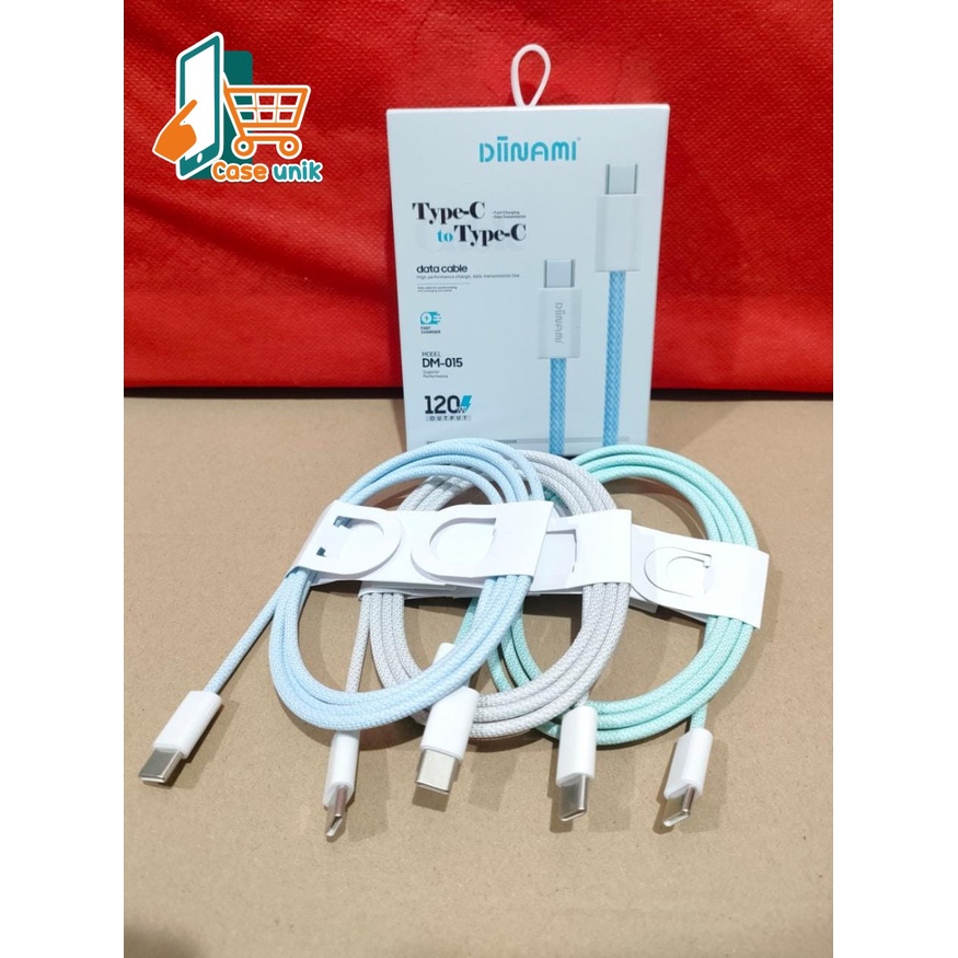 Kabel Type C to Type C Original DIINAMI  Fast Charging DM-015 Power Delivery 45W 3A Support Macbook note 10 note 20 s21 s22 s20 z flip 2 z flip 3 z flip 4 z fold 2 z fold 3 z fold 4  CS4957