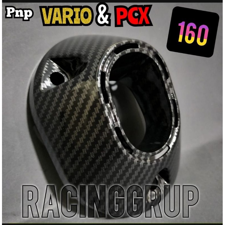 moncong corong cover ujung tutup knalpot honda Pcx 160 New Vario 160 CARBON