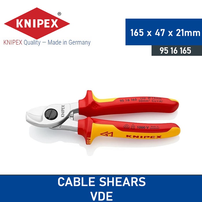 Tang Tang Potong Kabel Vde 95 16 165 Knipex Cable Shears