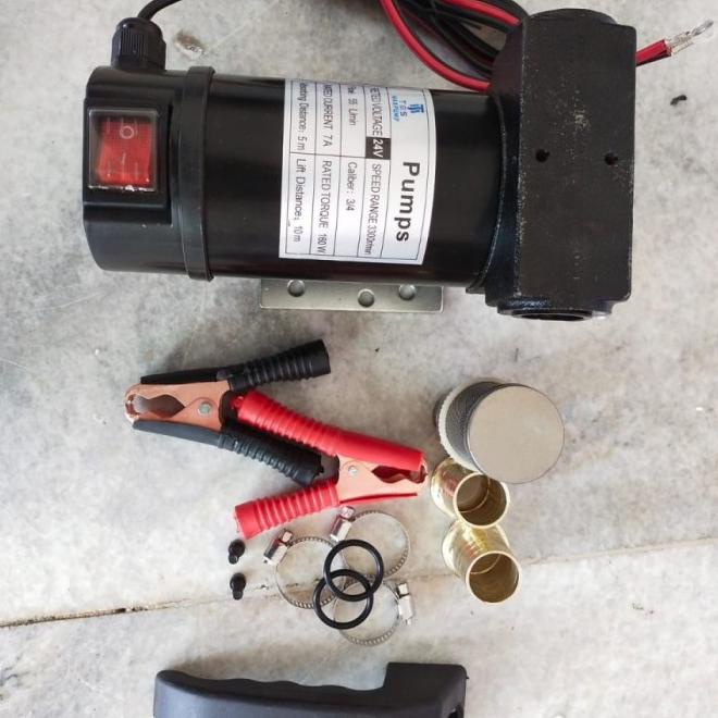 Pompa Tranfer Minyak Oil/Solar Dc24V Pompa Oli Pompa Solar 24Dc