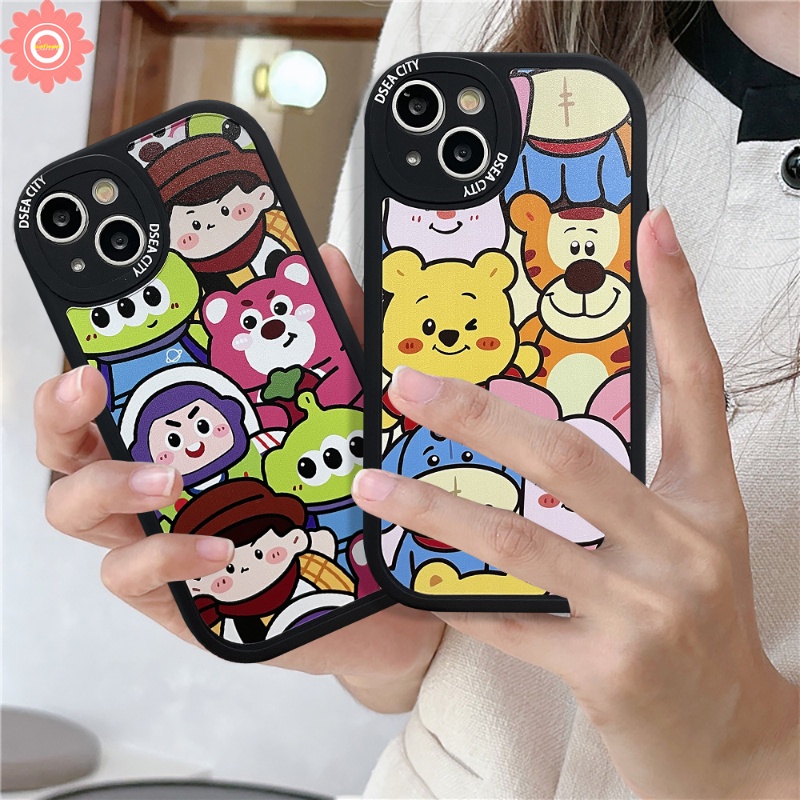 Toy Story Case Realme C53 C55 10 Pro Plus C25s C15 C21Y 5i 7i 5 6i 5s 5 6s 6 C21 8 C12 C31 C35 C11 C30 GT C17 C25Y C2 C3 C20 C17 9i 8i 8Pro Lucu Winnie the Sarung Pooh Losto Soft Cover