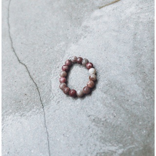 Image of thu nhỏ Pink jasper 4mm gemstone stretch ring #1