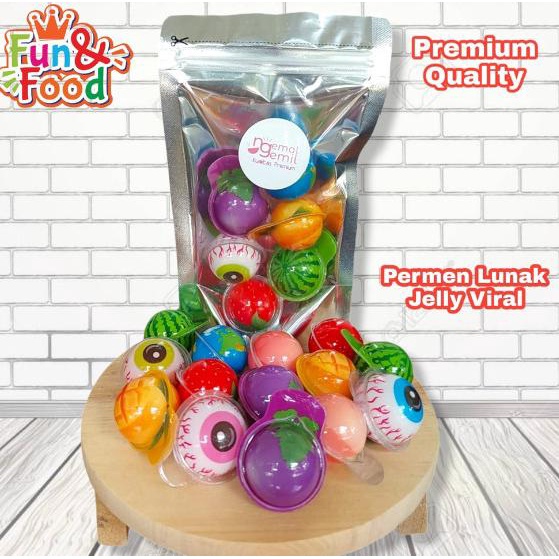 

Permen Jelly Viral / Jelly Kenyal Selai Aneka Rasa Mata Globe Bola Mix