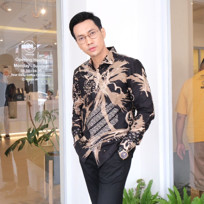 KEMEJA KONDANGAN BATIK KAISAR PREMIUM PRIA LENGAN PANJANG PRODUKSI BATIK ALUNA KEKINIAN KJ 28