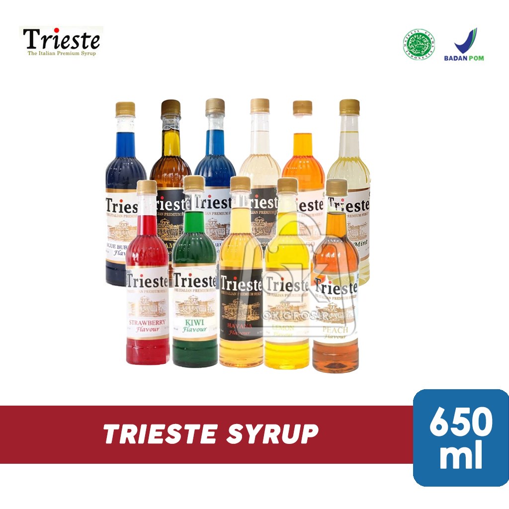 

Trieste Premium Syrup Aneka Rasa (Botol Plastik 650 ml)