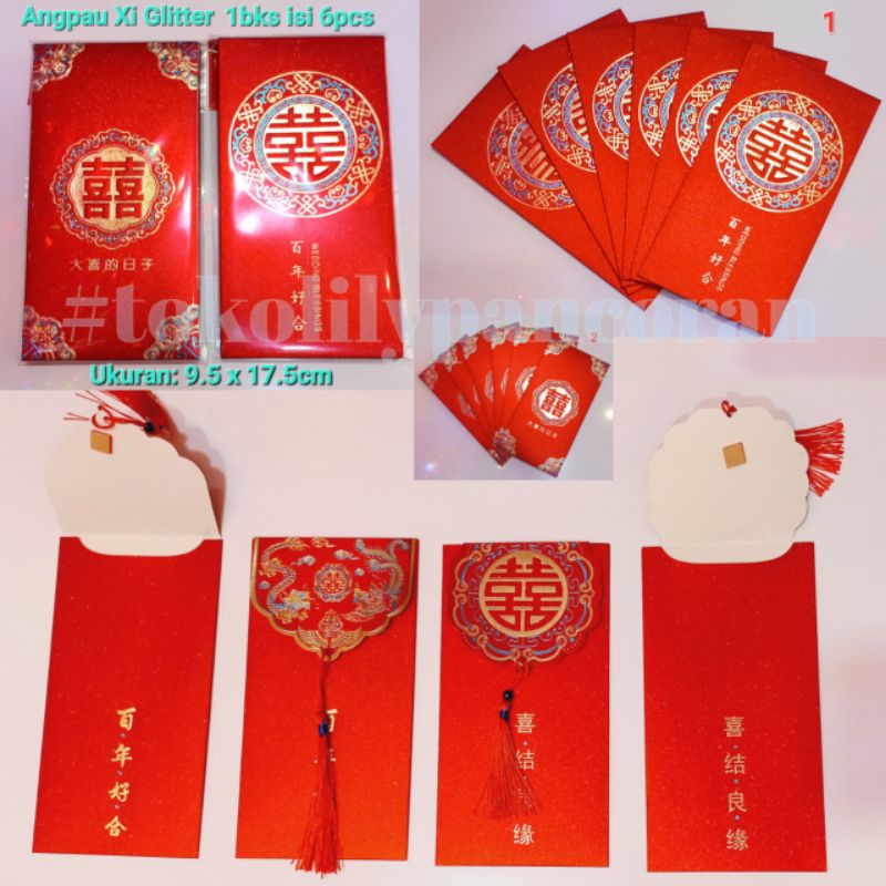 Angpao Sangjit Premium / Angpao Shuang Xi / Wedding Red Envelope / Angpau Lamaran Pernikaha Suang Xi Premium