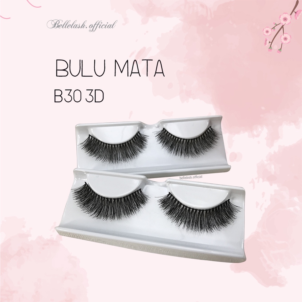 B30 3D Bulu Mata Palsu Handmade Natural False Eyelash Eye Lashes