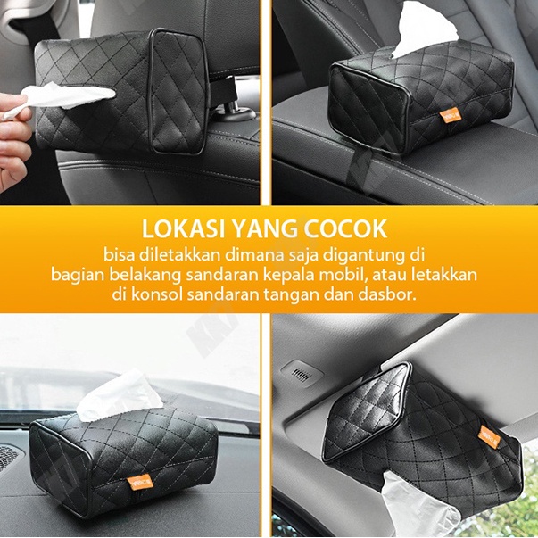 Kotak Tissue Mobil PU Universal Kotak Tisu