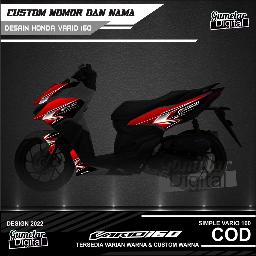 STRIPPING VARIO NEW 160 STICKER STRIPPING VARIO 160 MOTIF SIMPLE 010