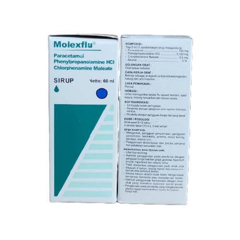 

Molexflu Sirup 60 ml, Molexflu 10 Kaplet Dan Molexflu PE 10 Kaplet