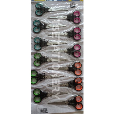

[12Pcs] Gunting 6inch Renceng Hitam Warna-Warni Tebal Japan Technology