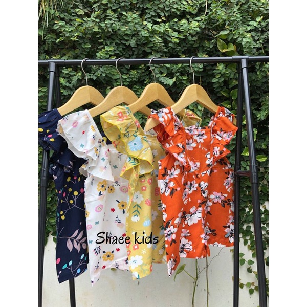 SHAEE KIDS Jumpsuit Anak Perempuan Flower Rayon Premiun 6bln-1tahun