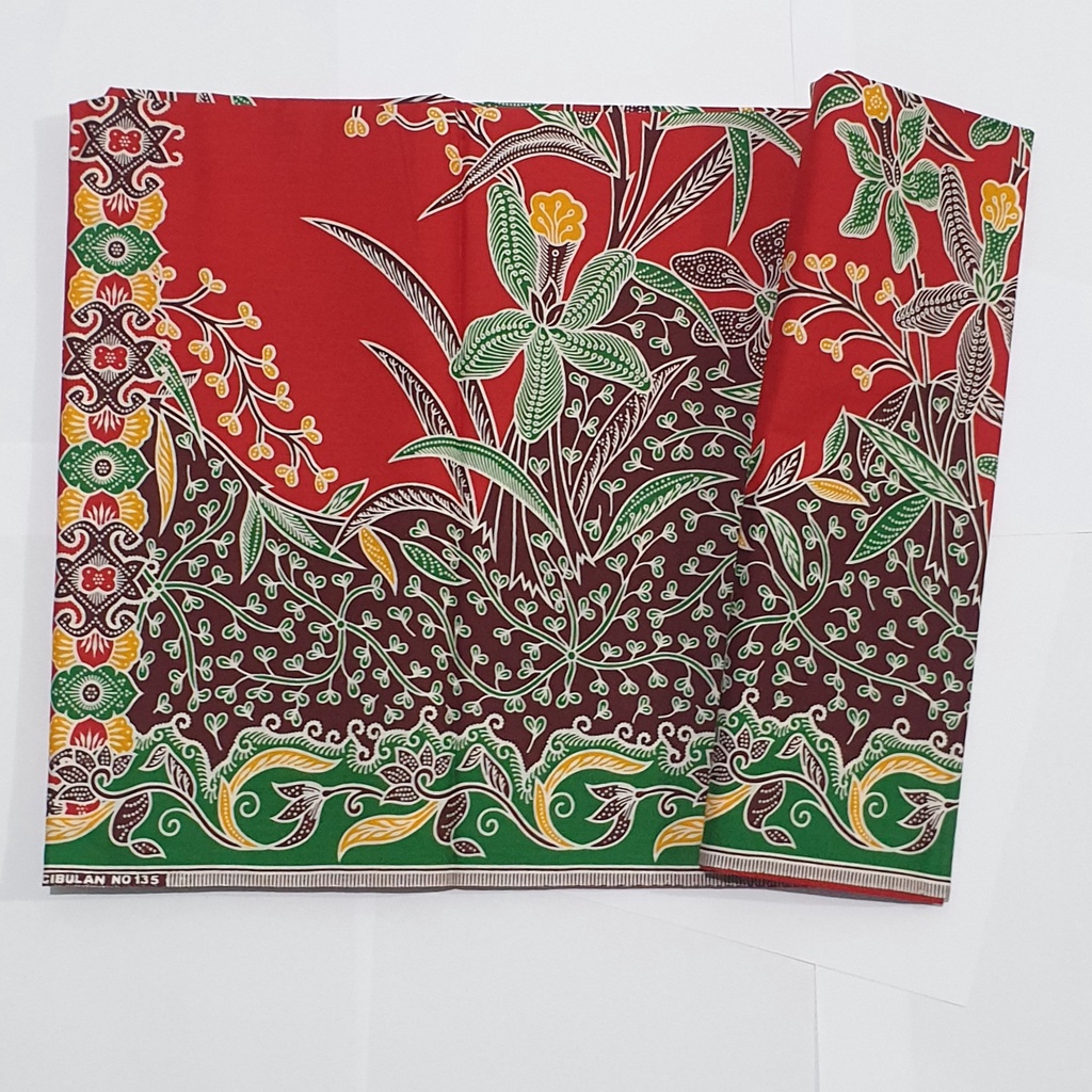 KAIN CIBULAN 135 MERAH / KAIN BATIK UNGGUL JAYA