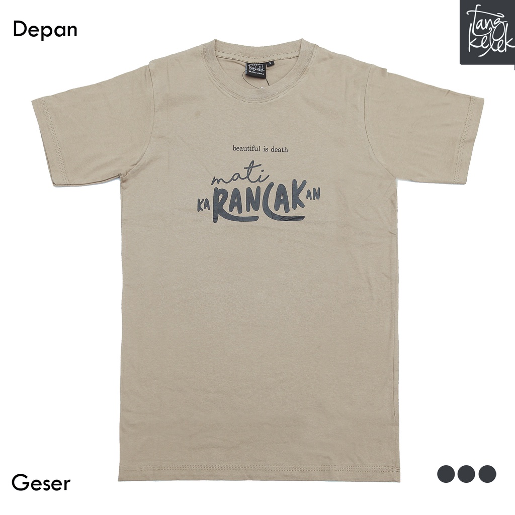 Tangkelek Baju Kaos Mati Karancak An Warna Coklat Muda