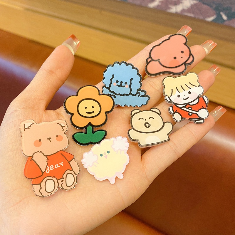 Bros Pin Desain Kartun Lucu Gaya Jepang Untuk Unisex