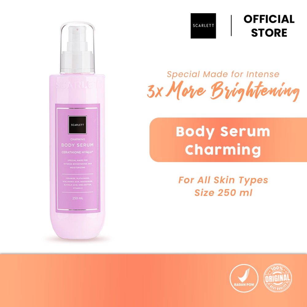 Jual Scarlett Whitening Body Serum Charming 250 ML 100 ORI Shopee