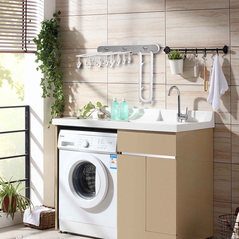 Gantungan Pengering Kaos Kaki Multifungsi Model Lipat Untuk Toilet / Balkon / Travel