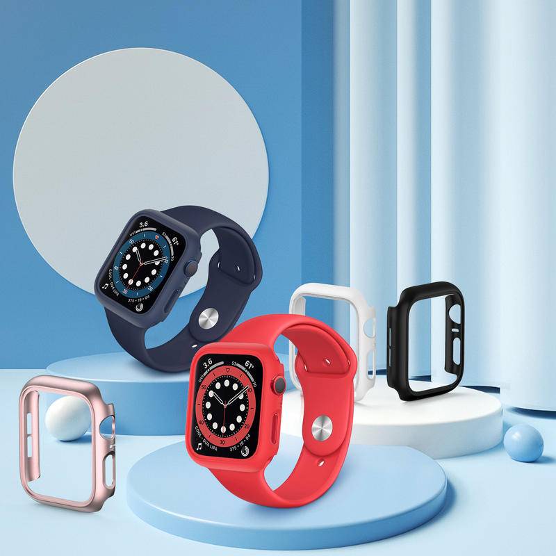 Frame Bumper Pelindung Apple Watch Seri 8 7 6 5 4 3 2 1 SE SE2 Bahan PC Matte Ukuran 45mm 41mm 42mm 40mm 38mm