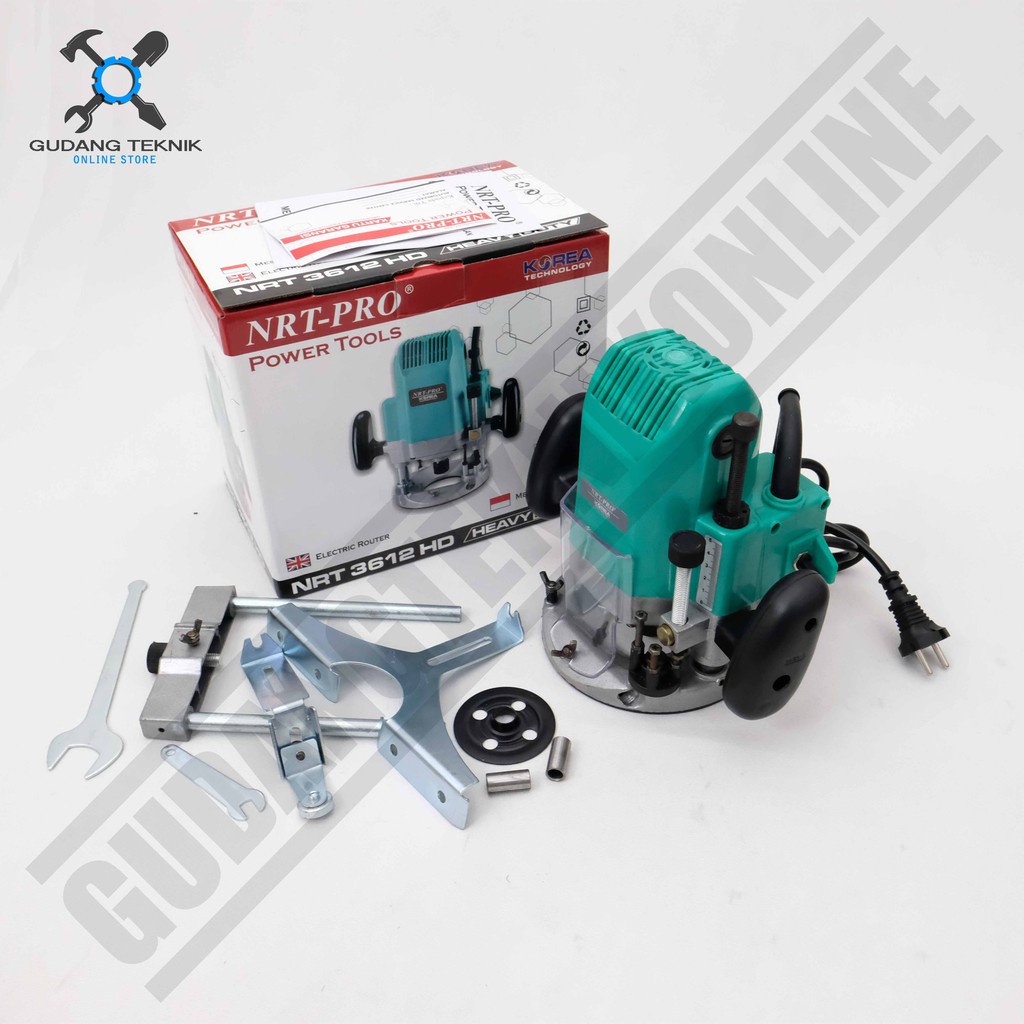Mesin Profil Kayu Trimmer Listrik 12mm 3612HD NRT PRO / Mesin Electric Router Profil Besar 12 mm 3612 HD NRT PRO