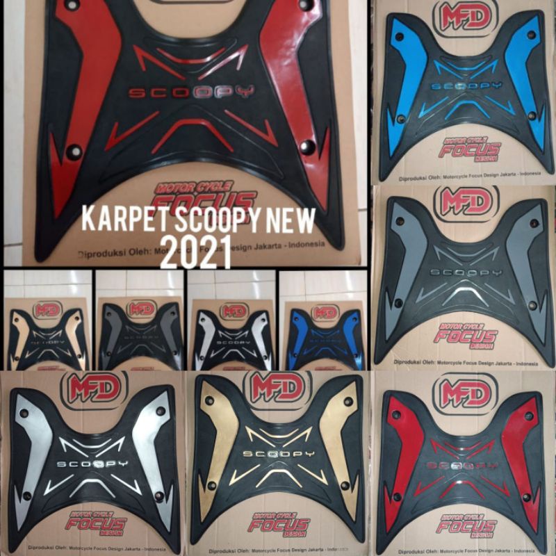 KARPET MOTOR ALAS KAKI KARET SCOOPY 2015 -2023