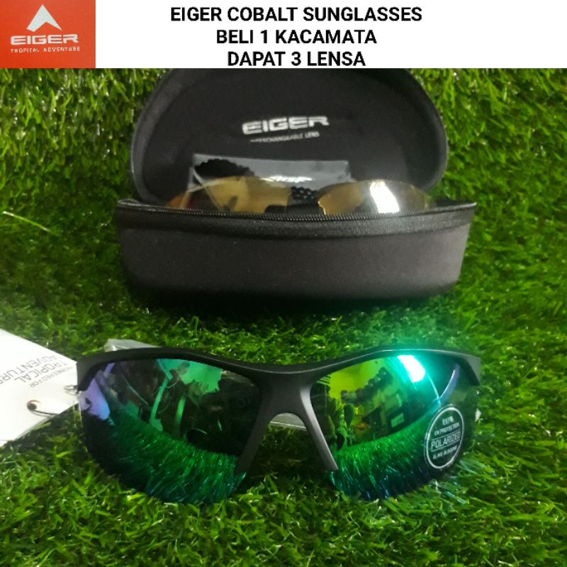 Kacamata Eiger1989 Hiking Cycling Fishing Outdoor Daily Cobalt Sunglasses Original