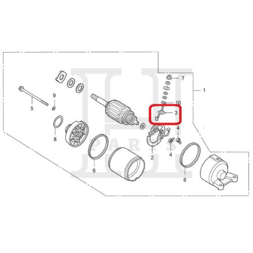 ARANG DINAMO STARTER BRUSH TERMINAL SET MEGAPRO PRIMUS TIGER LAMA TIGER REVO 31201-MBE-008 ASLI ORIGINAL AHM HGP HONDA