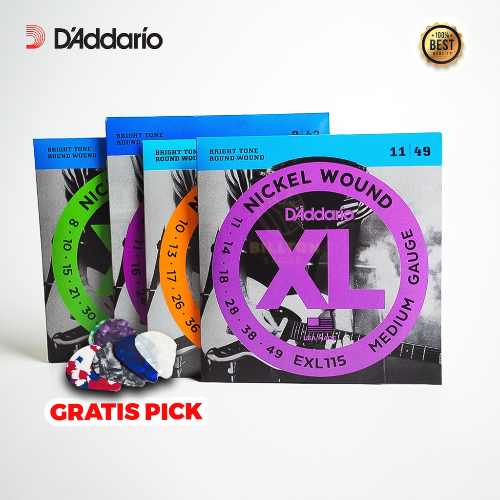 Senar Gitar Elektrik String Daddario D'Addario XL Nickel Wound EXL