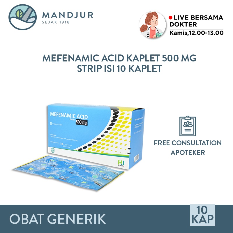 Jual Mefenamic Acid / Asam Mefenamat 500 Mg Strip 10 Tablet | Shopee