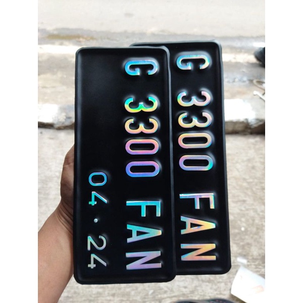 Plat nomor motor model baut tanam angka variasi