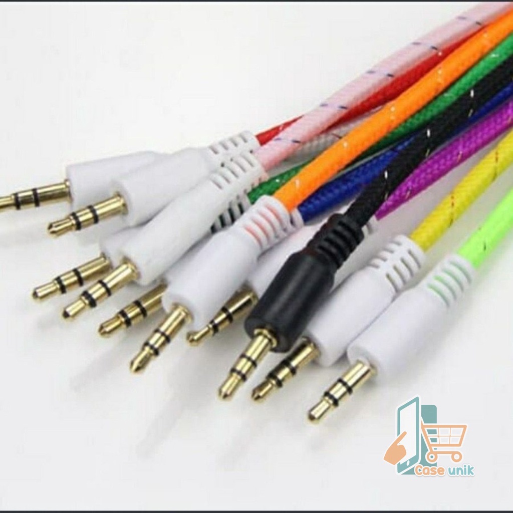 macaron kabel AUX 1 KE 1 - macaron kabel JACK AUDIO 3.5mm  KE Jack audio 3.5mm MODEL TALI SEPATU CS4882