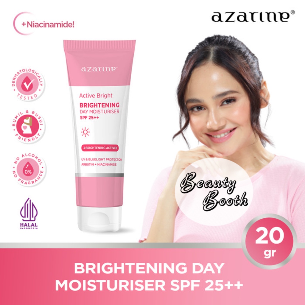 AZARINE Active Bright Series | Brightening Day Moisturiser 20gr | Brightening Night Moisturiser | Facial Foam