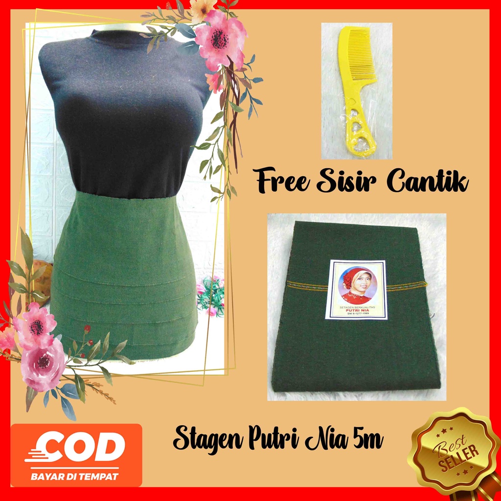 FREE SISIR CANTIK [EXPORT QUALITY] Stagen 5m Cap Putri Nia Kualitas SNI