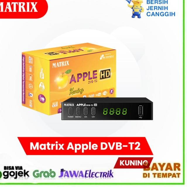 Matrix Receiver Tv Set Top Box Silver DVB T2 Digital Paket Komplit - Kuning, RCA