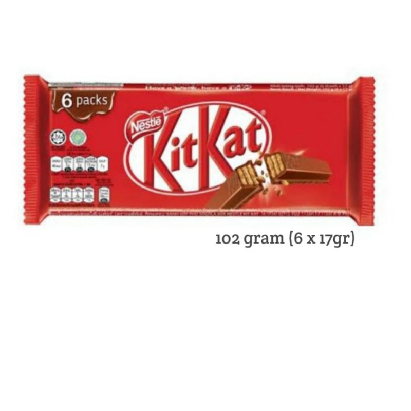 

Nestle Kitkat 1 Pack isi 6 x 17gr