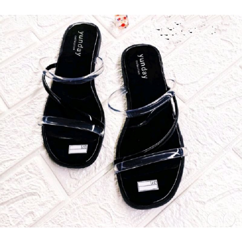 Sandal heels wanita model jelly cantik kekinian