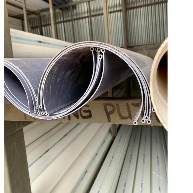 TALANG PVC AIR 8” OVAL – 1/2 LINGKARAN - ASVIRA – 4 METER/BATANG
